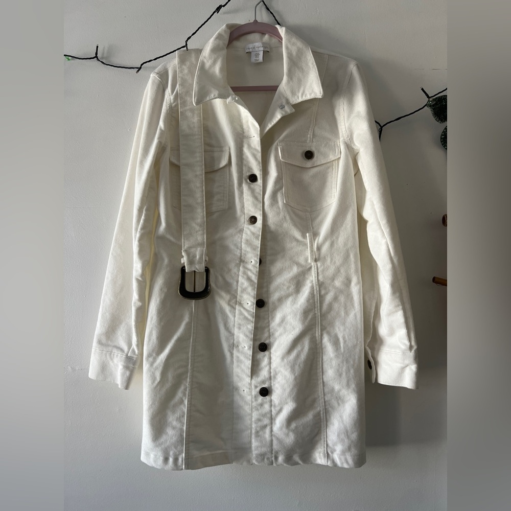 House of Harlow 1960 white corduroy dress